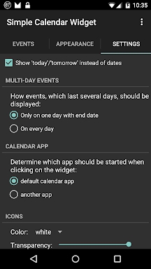 Simple Calendar Widget screenshots