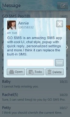 GO SMS Pro Iceblue theme screenshots
