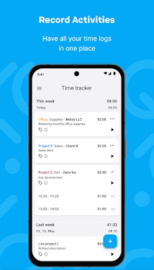 Clockify — Time Tracker screenshots