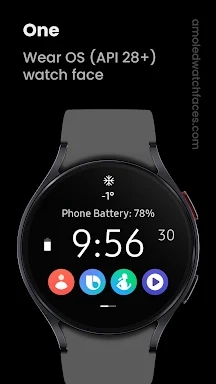 One (Icons) watch face screenshots