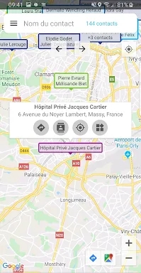 Contact on Map screenshots