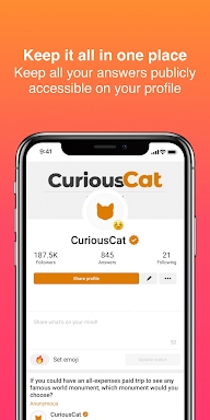 CuriousCat - Anonymous Q&A screenshots