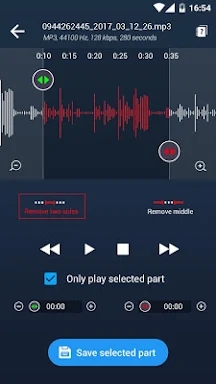 Music player screenshots