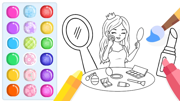 Glitter Beauty Coloring Pages screenshots