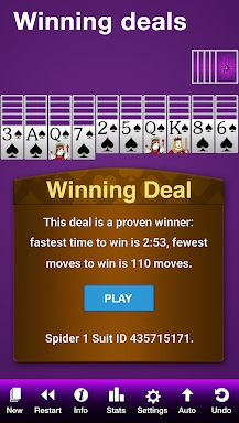 Spider Solitaire: Large Cards! screenshots