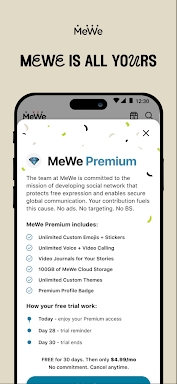 MeWe screenshots