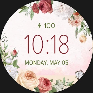 Flower Watch Face for Wear OS screenshots