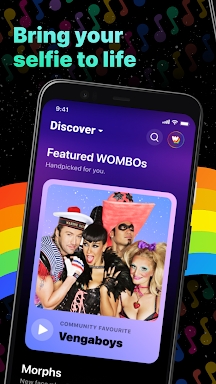 Wombo: Make your selfies sing screenshots