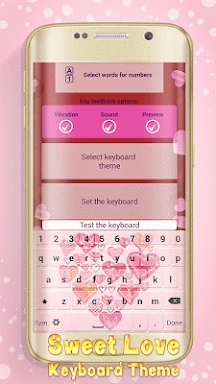 Sweet Love Keyboard Theme screenshots