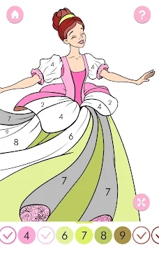 Princess Coloring by Number screenshots