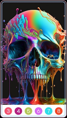 Skull Coloring Book Color Game screenshots