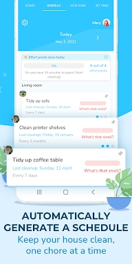 Sweepy: Home Cleaning Schedule screenshots