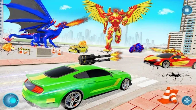 Flying Pigeon Robot Car Game screenshots