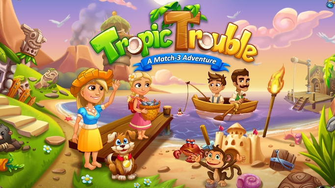 Tropic Trouble Match 3 Builder screenshots