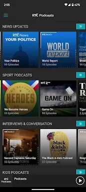 RTÉ Radio Player screenshots