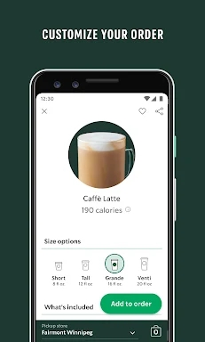 Starbucks screenshots