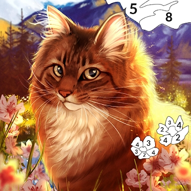 Cat Color by Number Paint Game screenshots