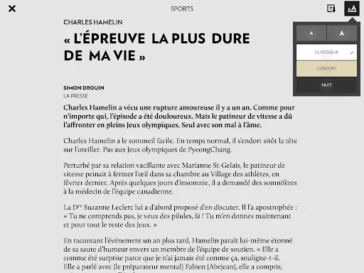 La Presse+ screenshots