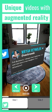 Captions for videos in AR, 3D Text on Video: ARTYS screenshots
