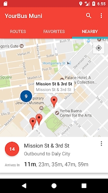San Francisco Muni Bus Tracker screenshots