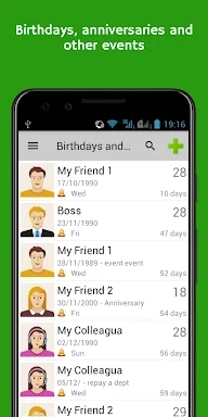 Birthdays & Events Reminder screenshots