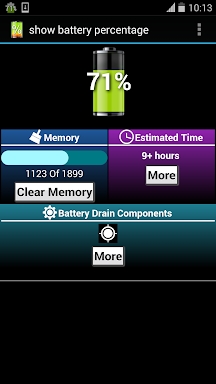 show battery percentage screenshots