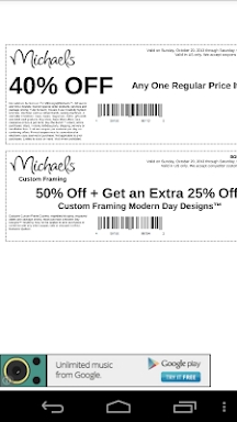 Coupons for Michaels screenshots
