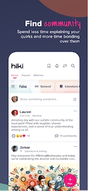Hiki: Autism Friendship Dating screenshots