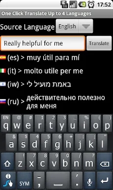 One Click Translate 4 Langs. screenshots