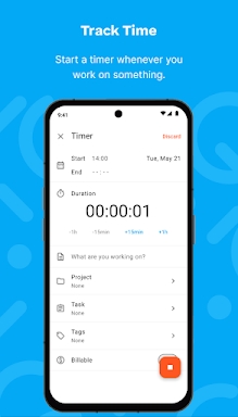 Clockify — Time Tracker screenshots