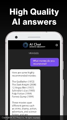 AI Chat screenshots