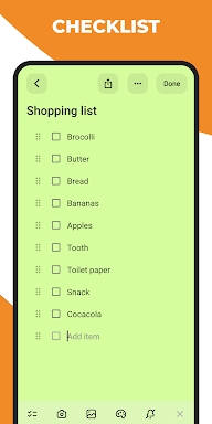 Notepad notes, checklist, memo screenshots