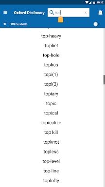 Concise Oxford Thesaurus screenshots