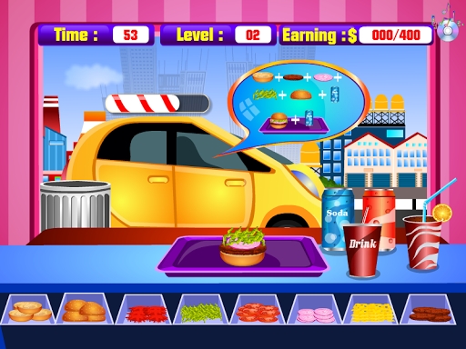 Cooking hamburgers for drivers screenshots