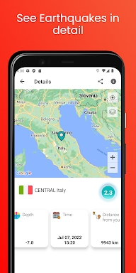 Earthquake App - Tracker, Map screenshots