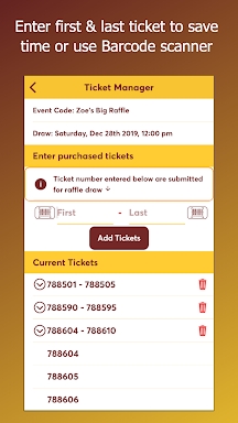 ZillyWin: Raffle Ticket Management Made Easy screenshots
