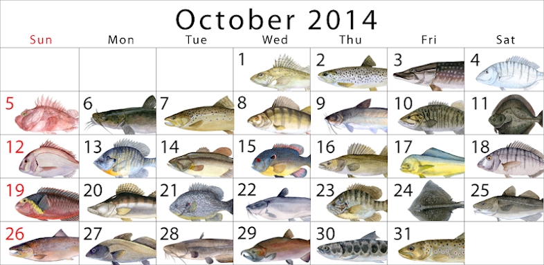 MP Fishing Calendar screenshots