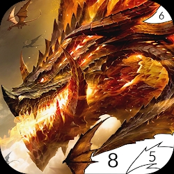 Dragon Color by Number Game