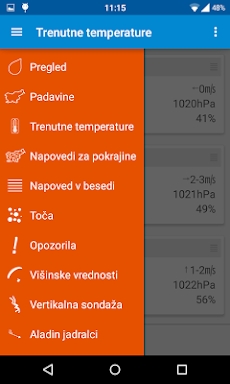 Dež - Slovenian rain radar screenshots