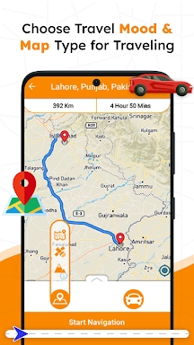 GPS, Maps: GPS navigation screenshots