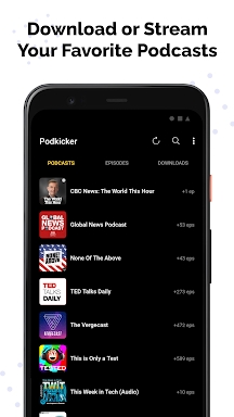 Podkicker Podcast Player screenshots