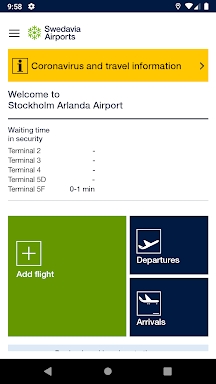 Swedavia Airports screenshots