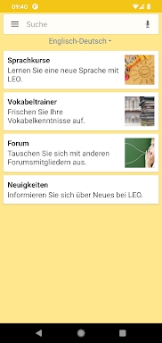 LEO dictionary screenshots