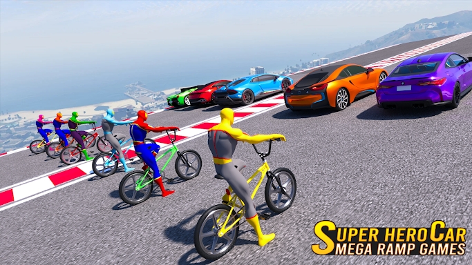 Superhero Car: Mega Ramp Games screenshots