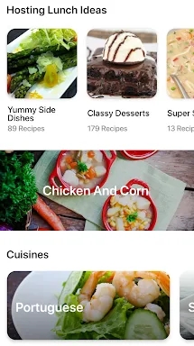 Lunch recipes app screenshots