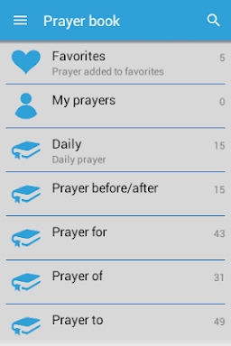 Prayer book screenshots