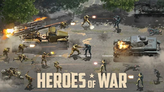 Heroes of War: Idle army game screenshots