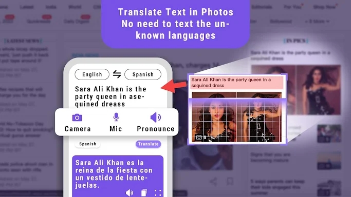 Translate Less with Text Voice screenshots