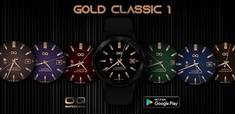 Gold Classic 1 Wear OS screenshots