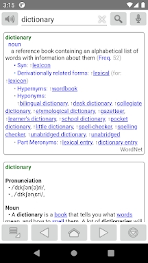 Fora Dictionary screenshots